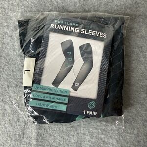 New Portland Oregon PDX Running Sleeves Black Gray Blue‎ Run Size Large